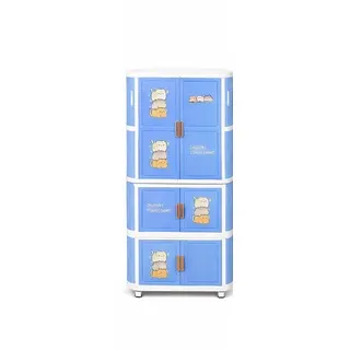 Cute Multi-Layer Kids Storage Cabinet with Wheels