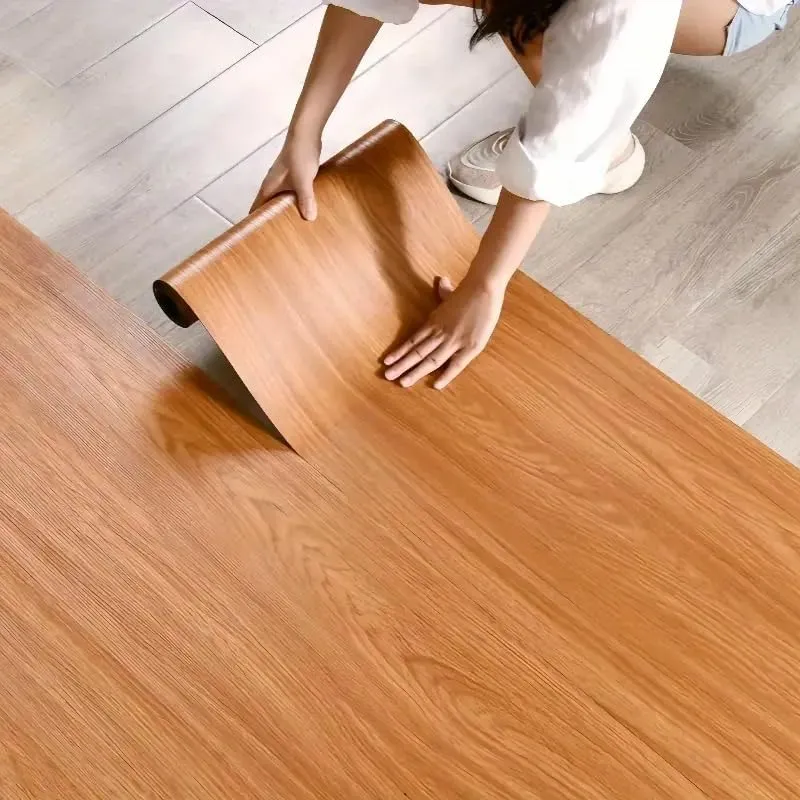 Self-Adhesive Wall & Floor Covering, Marble Wood Grain Vinyl Sheet,Waterproof, Removable Oil-Resistant Floor Sticker,Peel Stick Wallpaper for Kitchen Living Room