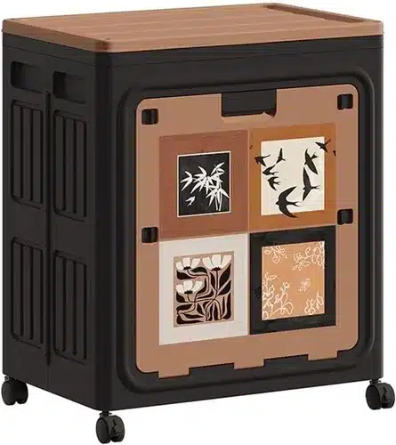 Foldable Storage Box with Lid & Wheels